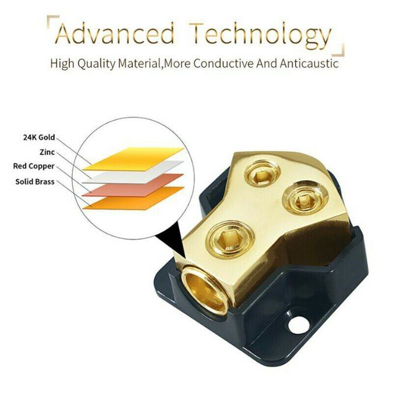 2 Way Power Distribution Block Power/Ground Splitter