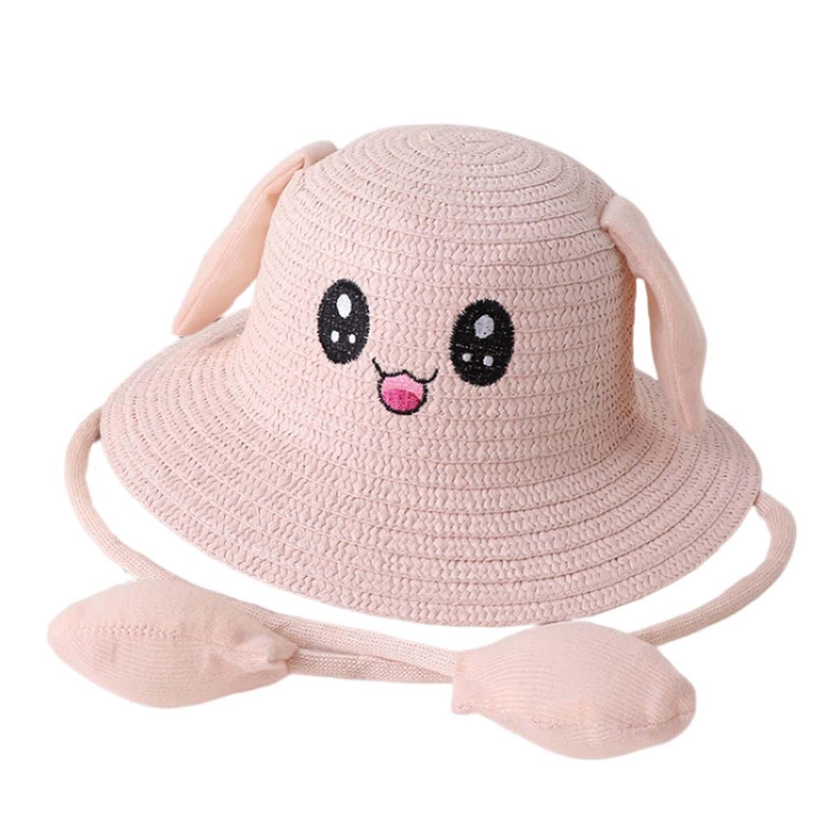 Bunny Ears Straw Hat Cap Summer Sunshade Hat For Light