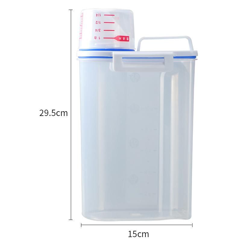 Household washing powder storage box Portable large plastic with measuring cup rice storage bottle laundry powder box mx3214