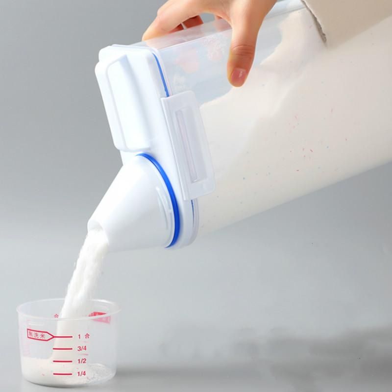 Household washing powder storage box Portable large plastic with measuring cup rice storage bottle laundry powder box mx3214