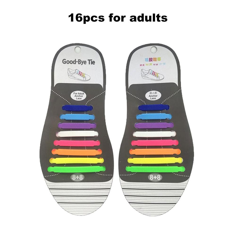 Waterproof Elastic Silicone Tieless Shoestring for Athletic Running Multicolor for Sneaker Boots Board Casual Shoes
