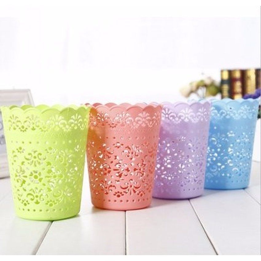 Set Of 4 Colourful Waste Bins