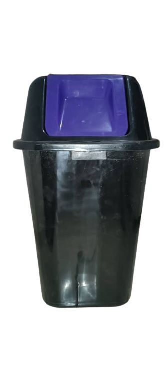 Plastic Waste Bin With Swing Cover- 70Litres