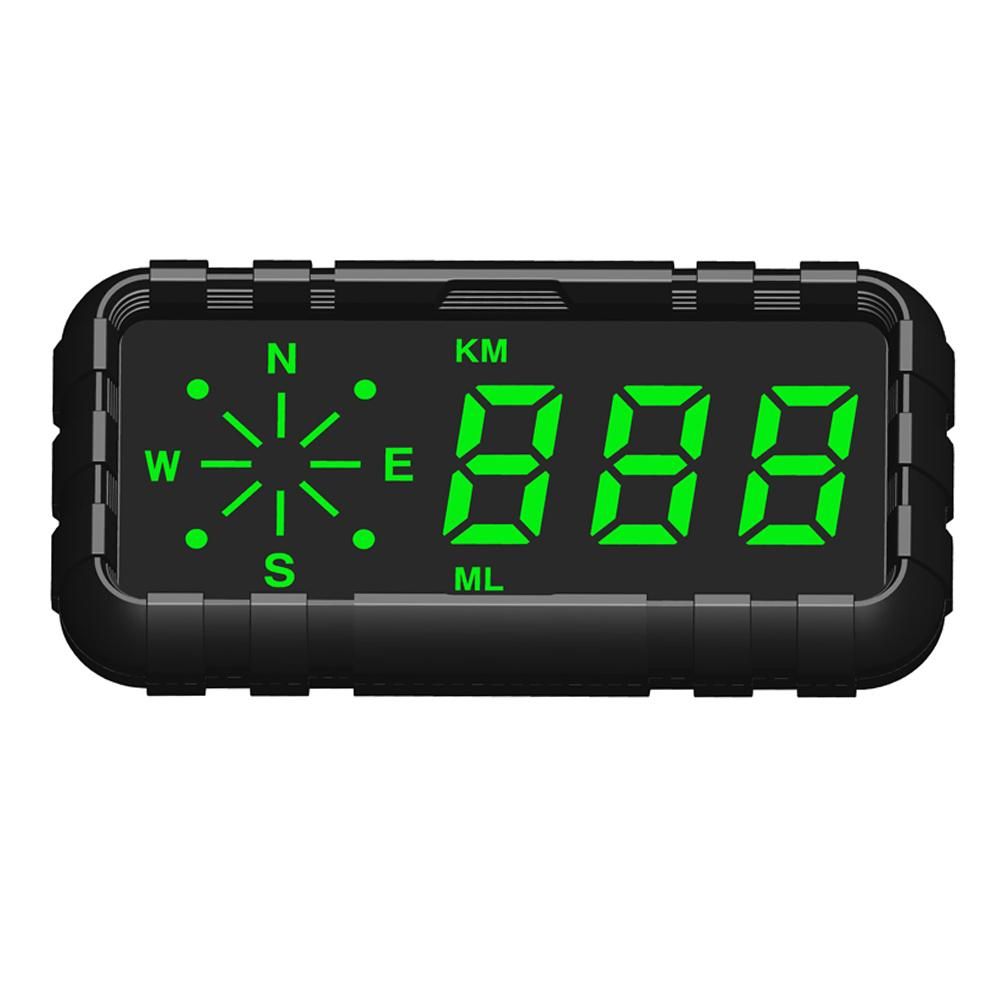 Car HUD Headup Display GPS Digital Speedometer Compass with 4.2 Inch LED Display Support Overspeed Alarm Fatigue Driving Reminder Light Sensing for Car Truck SUV Motorcycle