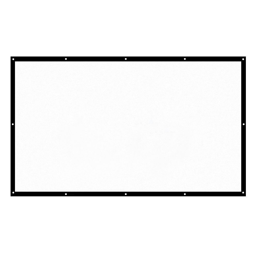 H150 150'' Portable Projector Screen HD 16:9 White Dacron