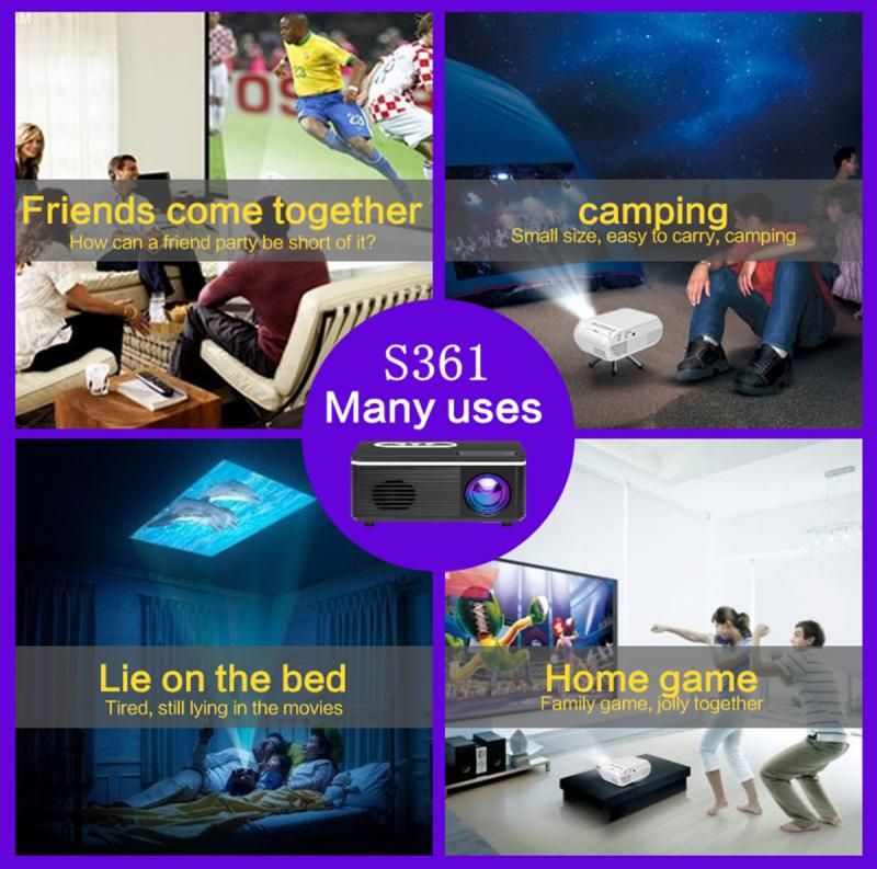 Mini Office Projector LCD LED Portable Projector Home Cinema
