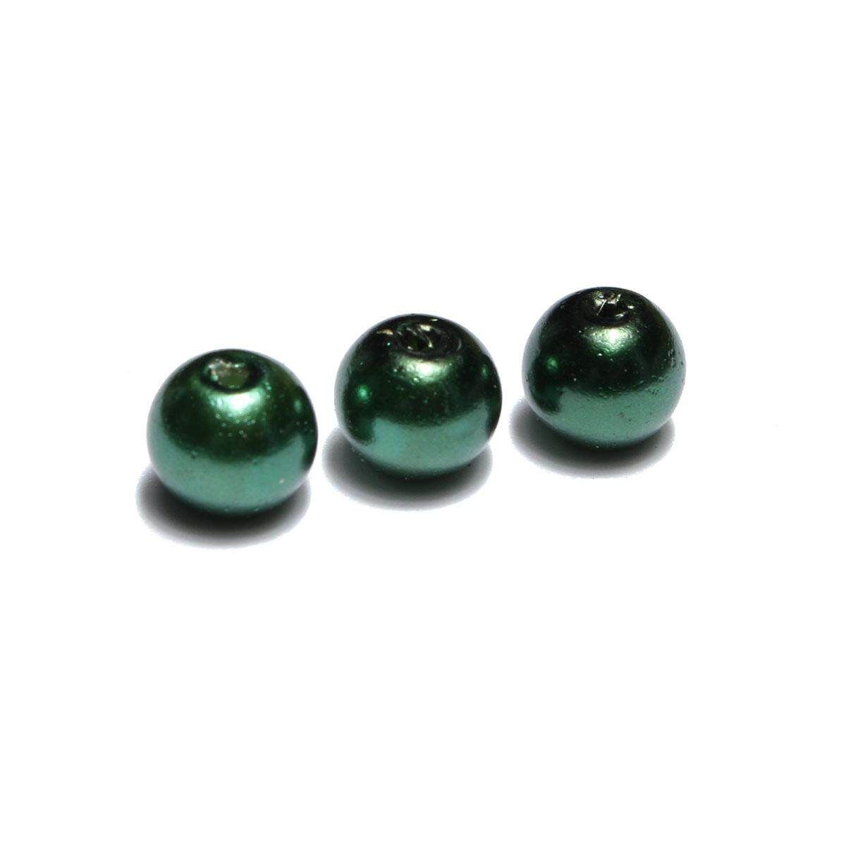 Wholesale Lots Glass Pearl Round Spacer Loose Beads 4mm/6mm/8mm Green 4mm 100pc