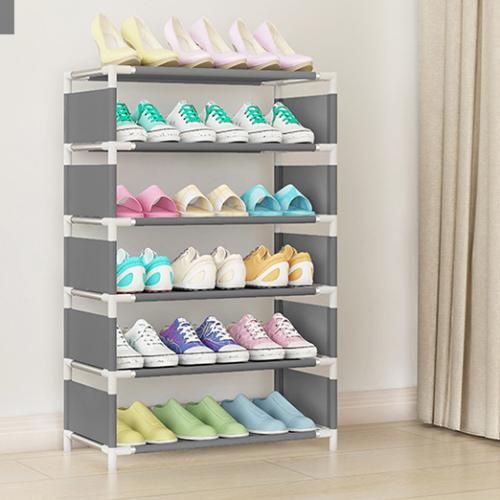 Home Multilayer DIY Storage Shoe Rack-grey