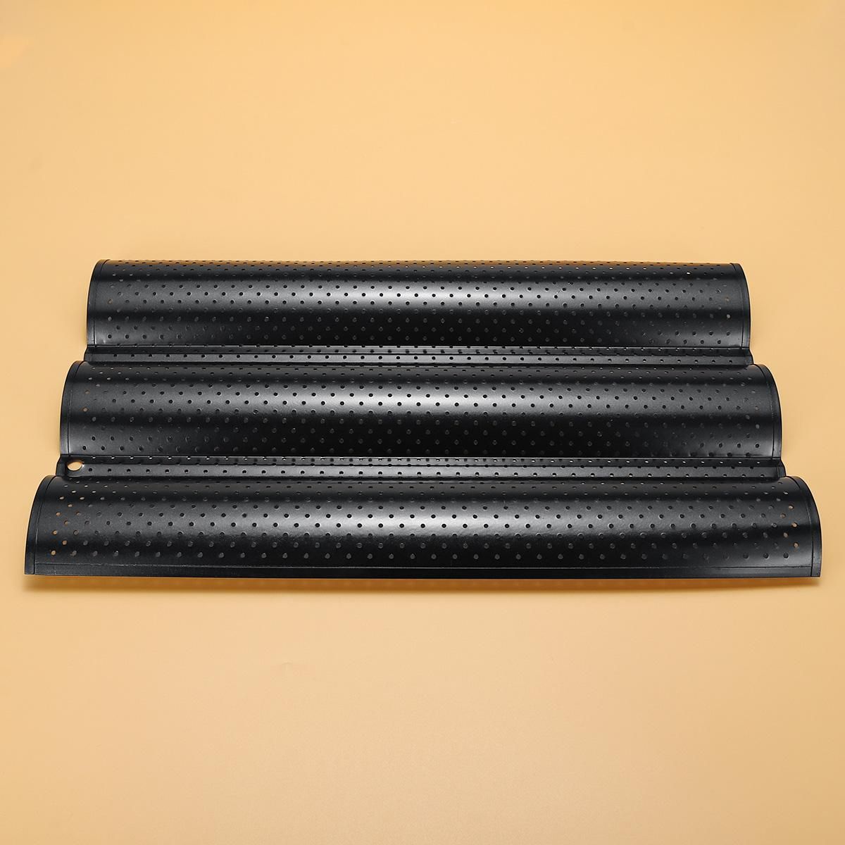 3 Slot Non Stick French Bread Baguette Pan Tin Alloy Tray Bakeware Mold Mould-3 Slot Non Stick French Bread Baguette Pan Tin Alloy Tray Bakeware Mold Mould