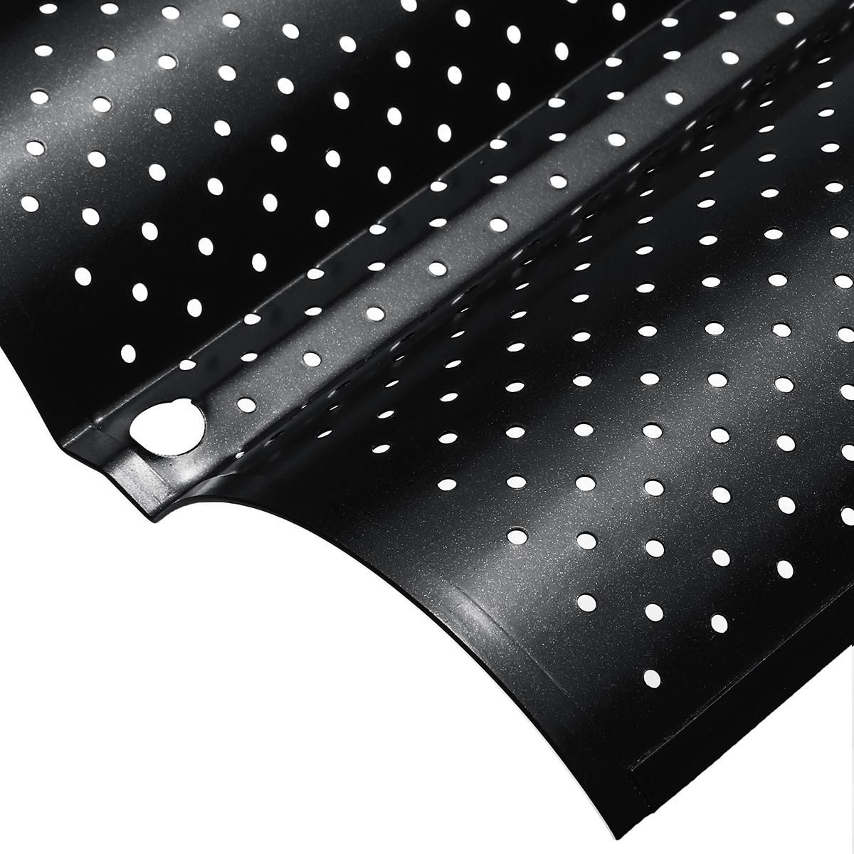 3 Slot Non Stick French Bread Baguette Pan Tin Alloy Tray Bakeware Mold Mould-3 Slot Non Stick French Bread Baguette Pan Tin Alloy Tray Bakeware Mold Mould