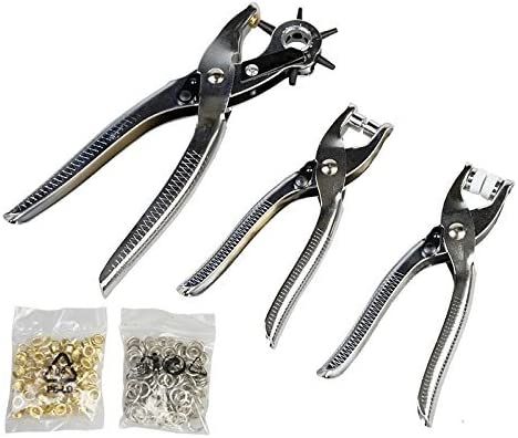 3 In1 Leather Hole Punch,Eyelet Pliers，Snap Pliers,Snap Button Grommet Setter Tool Kit