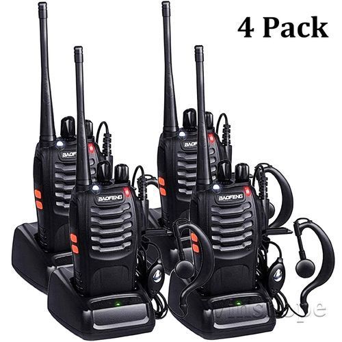 BF-888S Walkie Talkie Radio With Earpiece (4PCS)