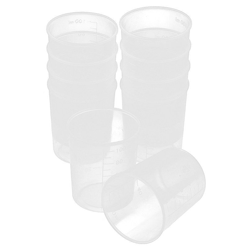 10Pcs 100ml Plastic Measuring Cups Epoxy Resin Mixing Art-