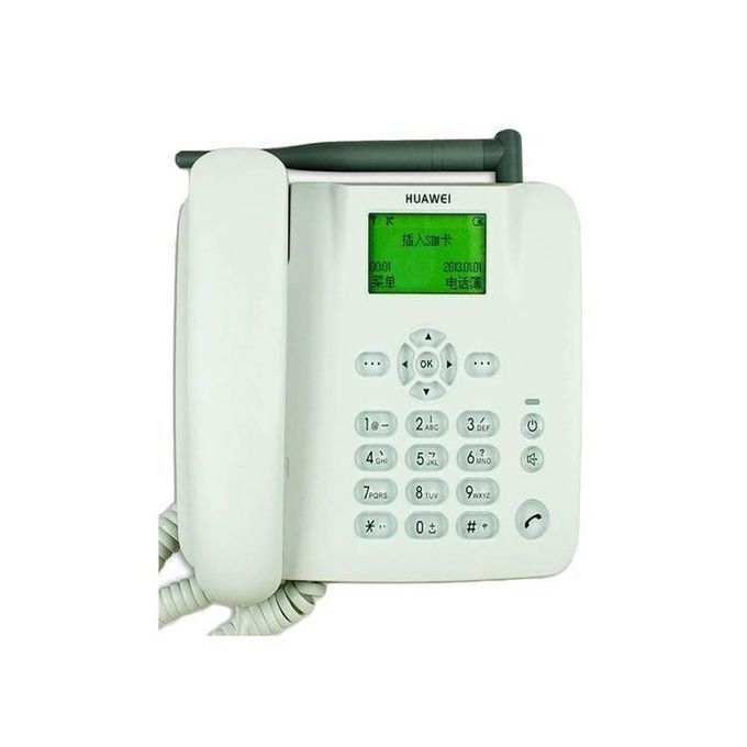 SIM Card Land-Line Table Phone Black Or White With FM.
