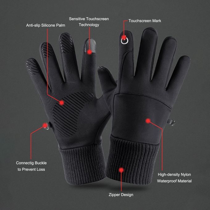Winter Warm Fleece Windproof Waterproof Touchscreen Sports