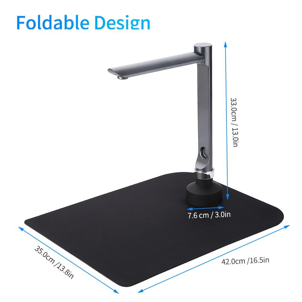 F60A USB Document Camera Scanner 5 Mega-Pixel HD Camera A4 Capture Size with LED Light Teaching Software for Teacher Classroom Online Teaching Course Distance Learning Education