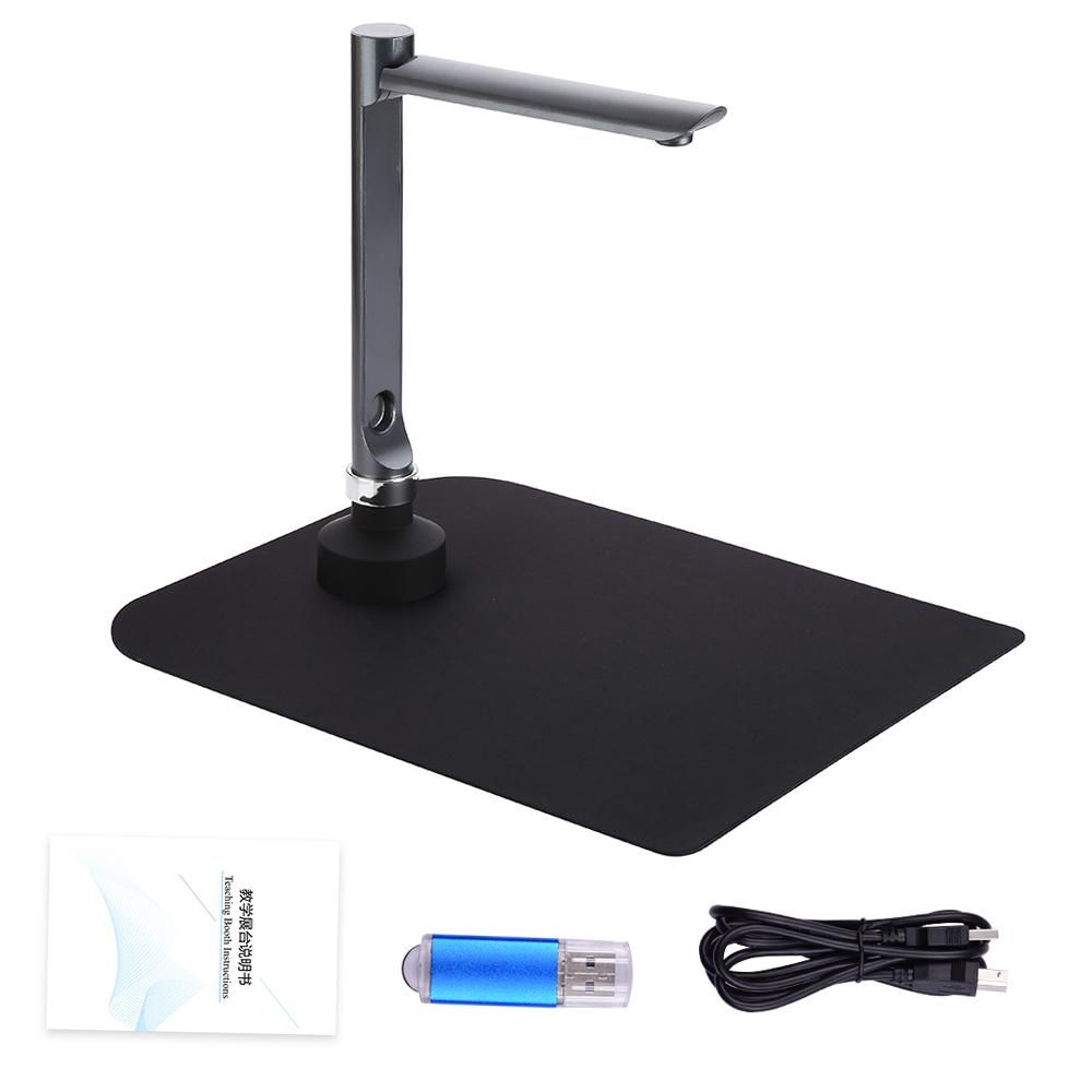 F60A USB Document Camera Scanner 5 Mega-Pixel HD Camera A4 Capture Size with LED Light Teaching Software for Teacher Classroom Online Teaching Course Distance Learning Education