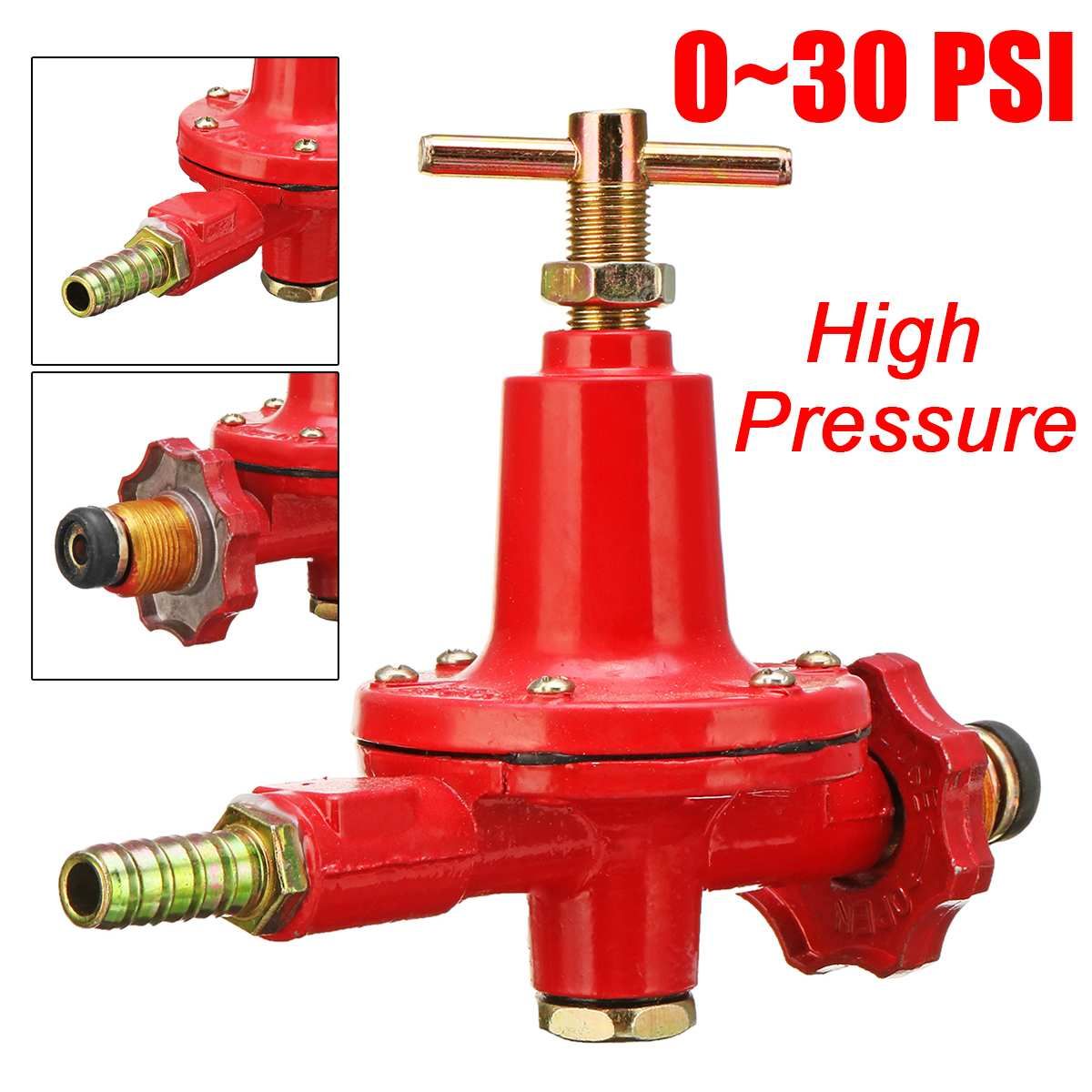 0-30PSI Adjustable High Pressure Propane Regulator LP Gas