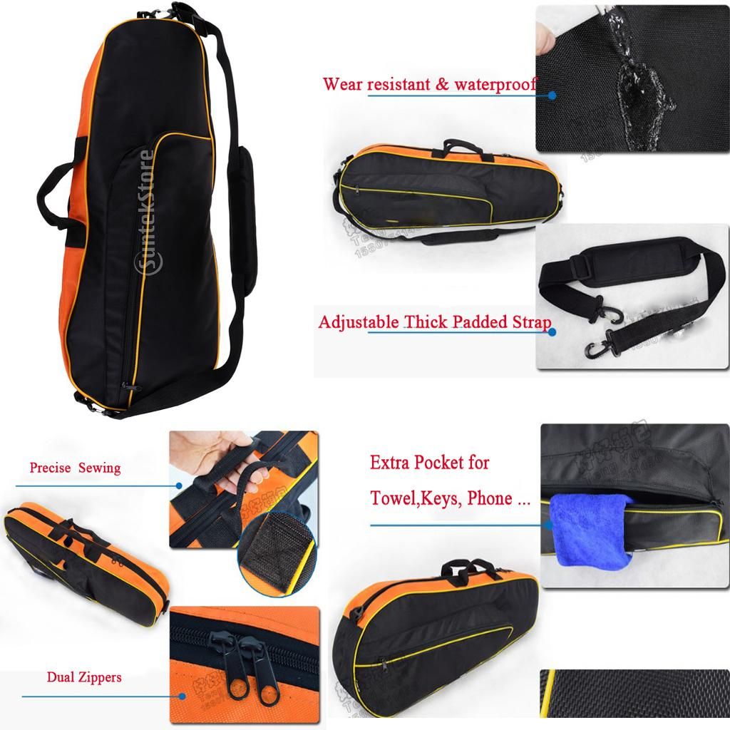 Tennis Badminton Squash Rackets Carrying Bag Case Holder Carrier With