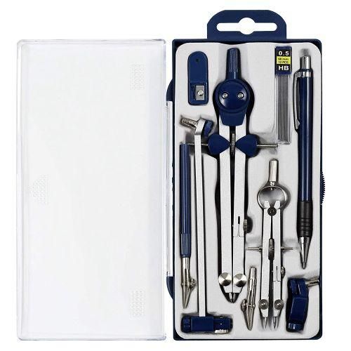 9Pc Geometry Set Metal Compass Geometry Precision
