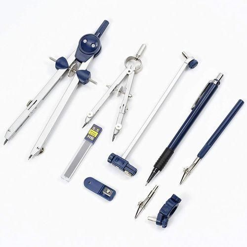 9Pc Geometry Set Metal Compass Geometry Precision