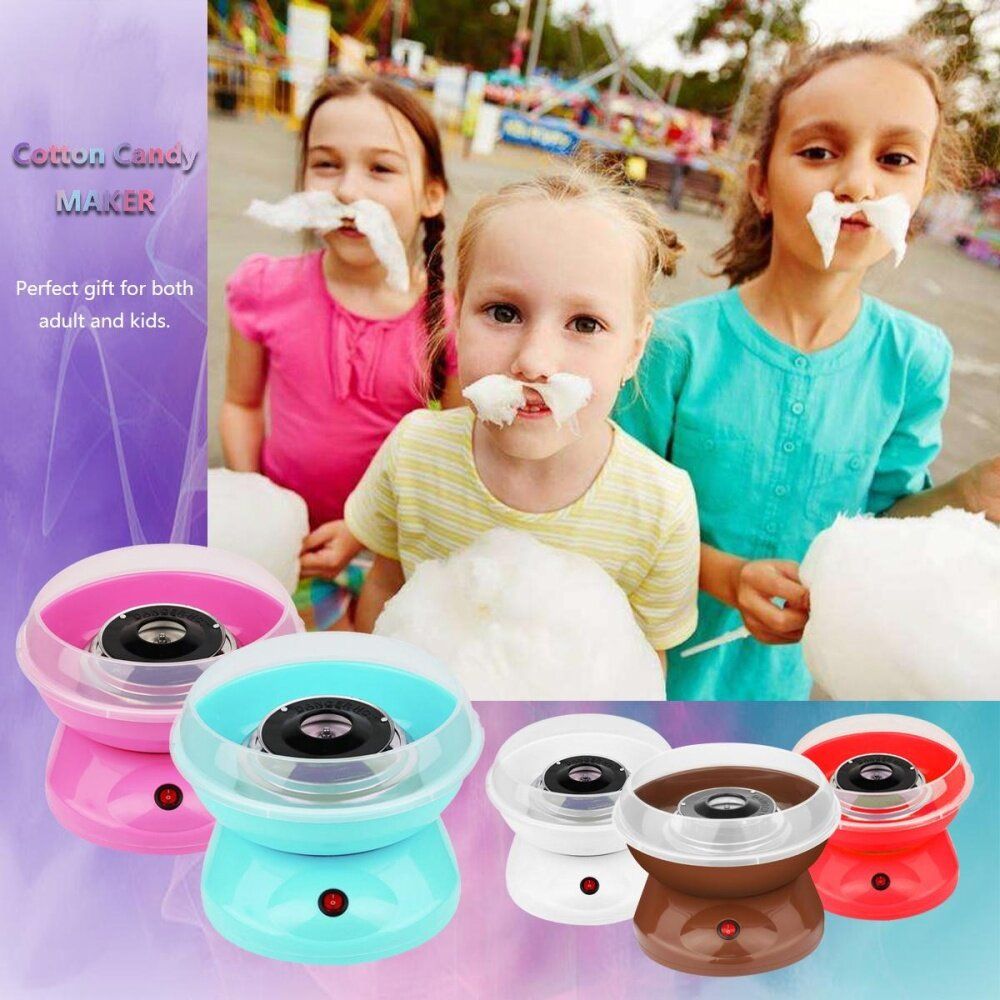 Electric Cotton Candy Maker Machine Sugar Floss Commercial Carnival Party White