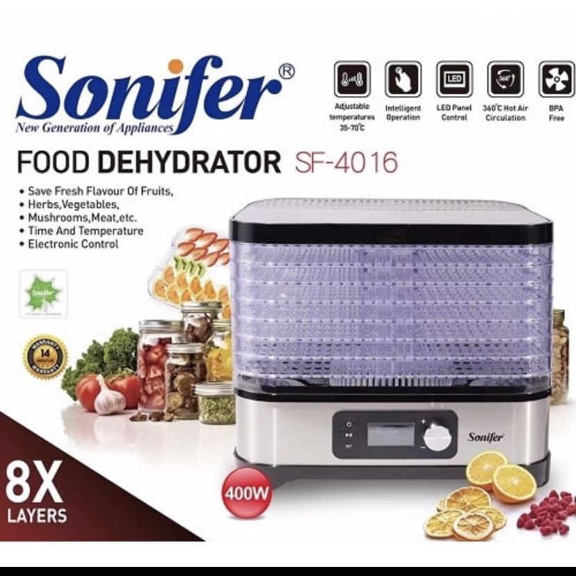 Professional Electric Digital Food Dehydrator - 8 Trays