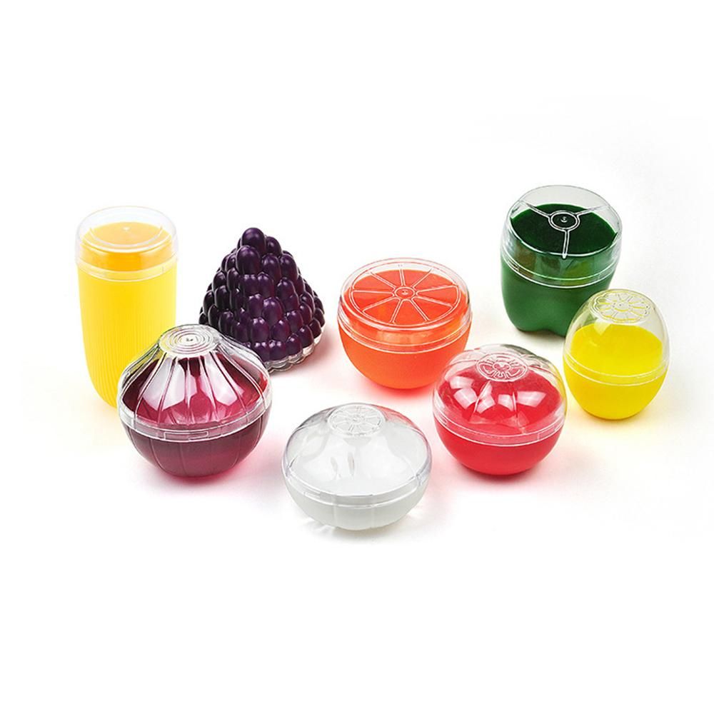 Cute Kitchen Vegetable Fruits Shaped Plastic Fresh Storage Box Crisper Lemon Tomato Orange Onion Garlic Green Pepper Holder Containers Case