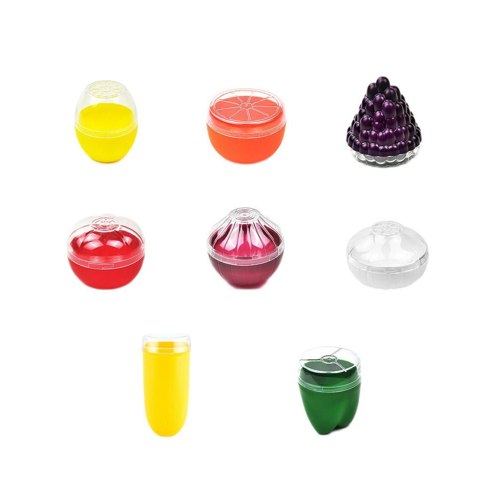 Cute Kitchen Vegetable Fruits Shaped Plastic Fresh Storage Box Crisper Lemon Tomato Orange Onion Garlic Green Pepper Holder Containers Case