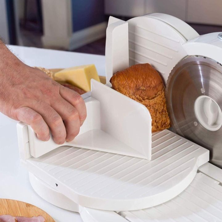 Compact Food Slicer With 17cm Serrated Blade