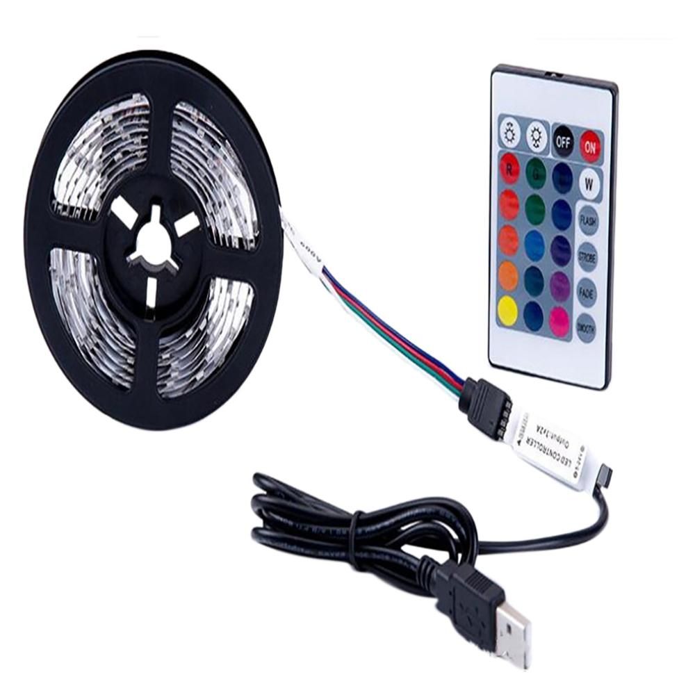 LED Light is Not Waterproof 2835 RGB 24 on Remote Control 5V Flexible Light with Bedroom Decoration Light 1Meter