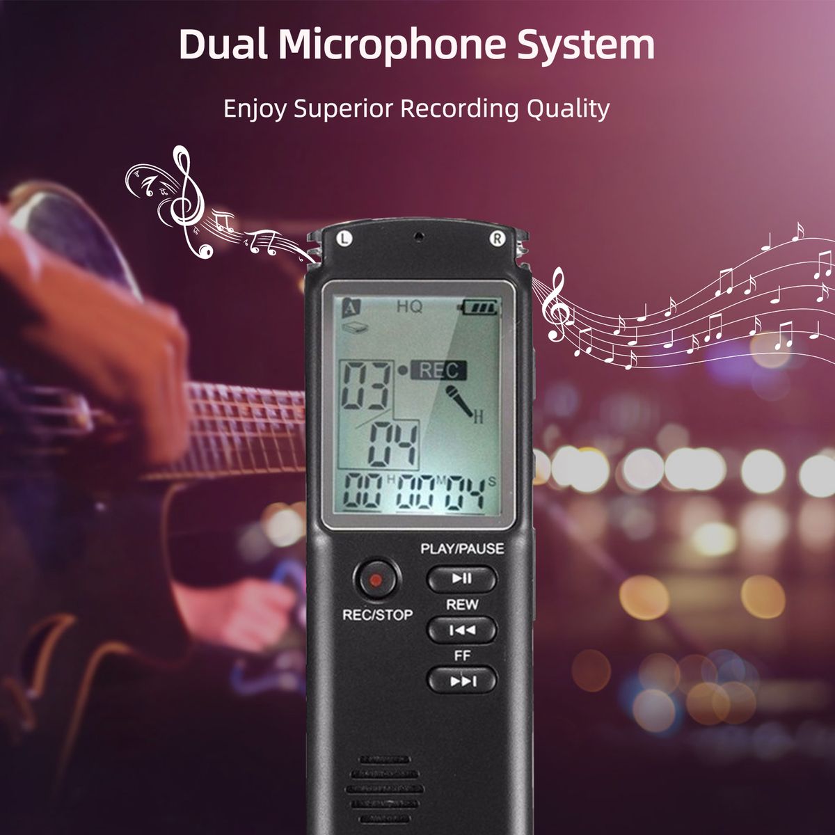 32GB Digital Voice Recorder Voice Activated Recorder MP3