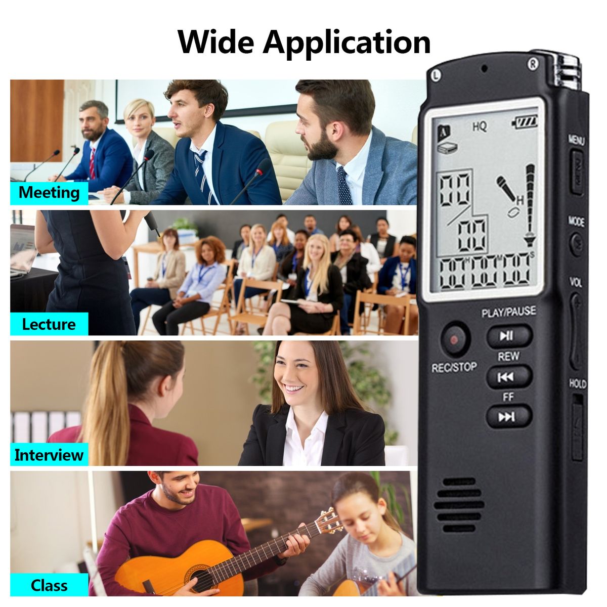 32GB Digital Voice Recorder Voice Activated Recorder MP3