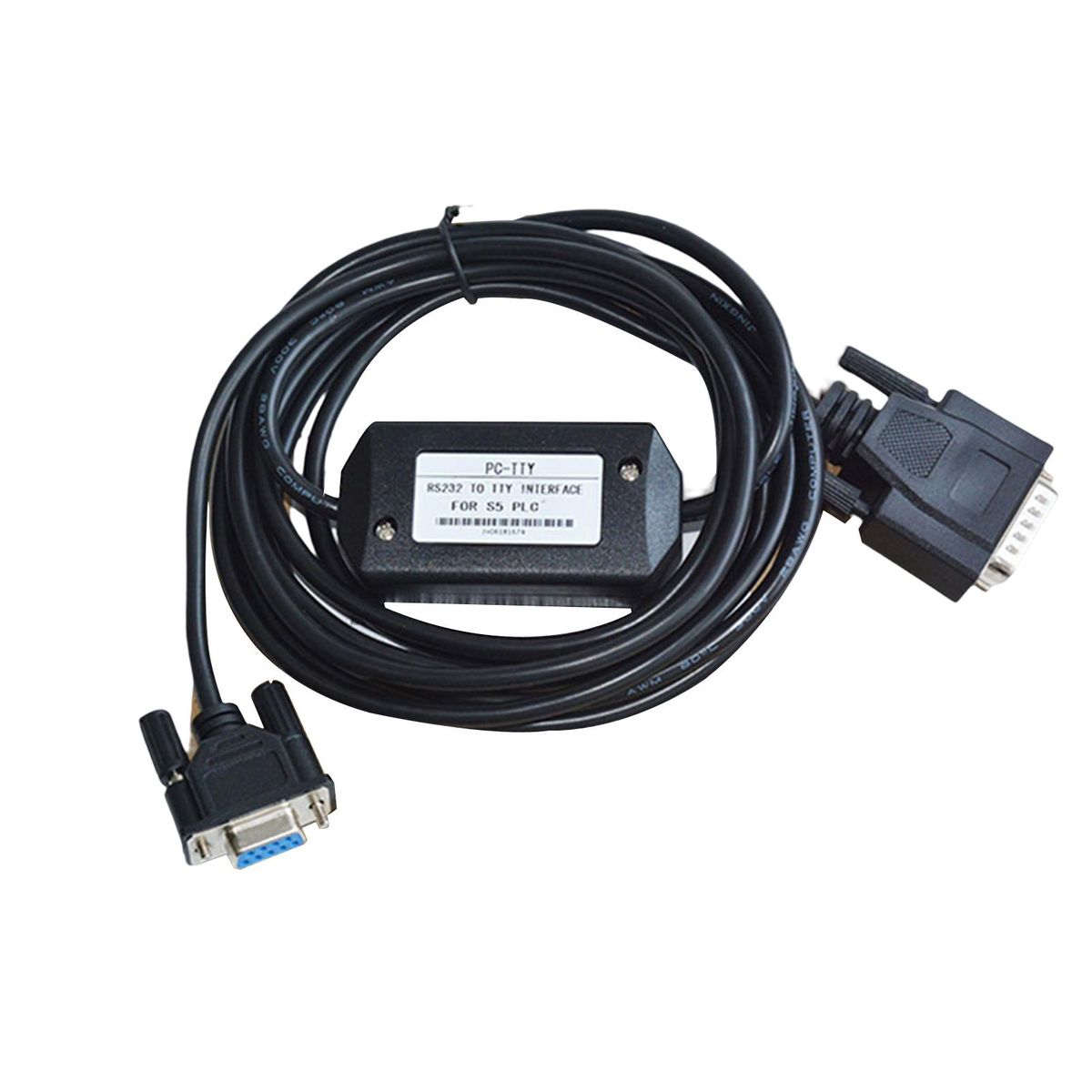 Programming Cable 9-pin to 15-pin PC-TTY Programming Cord Black