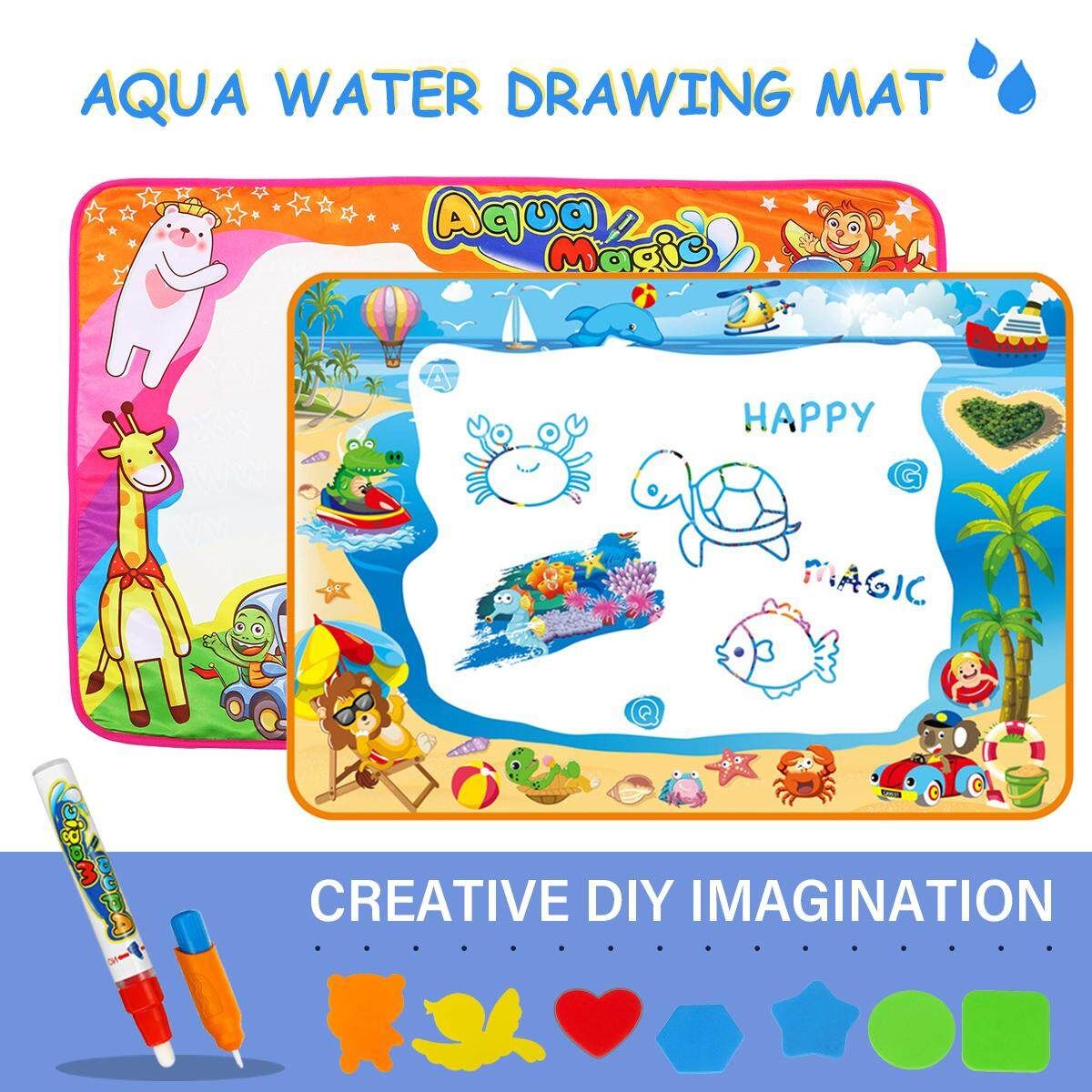 Writing Mat Board Kids Toy Aqua Water Pen Drawing Pad Toddler Children UK -86*57cm 86*57cm