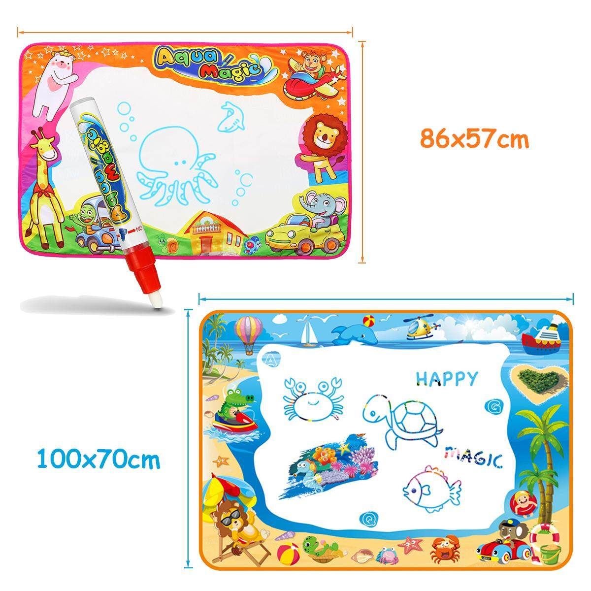 Writing Mat Board Kids Toy Aqua Water Pen Drawing Pad Toddler Children UK -86*57cm 86*57cm