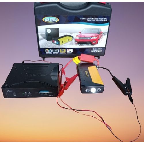 Multifunction Jump Starter Power Kit With Tyre Inflator Air Pump Fills Tires.Capacity: 99800mAh Jump Start Cars ,Pump Car & Truck Tyre & Charge Laptop & Power Any 12-volt Electronics Such : Led Bulb, Gotv, Led TV, Djack Home 