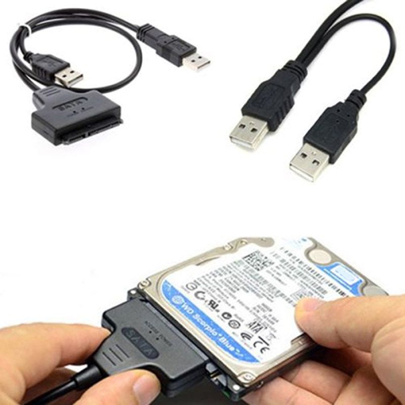 Hard Disk Drive SATA 7+15 Pin 22 To USB 2.0 Adapter Cable