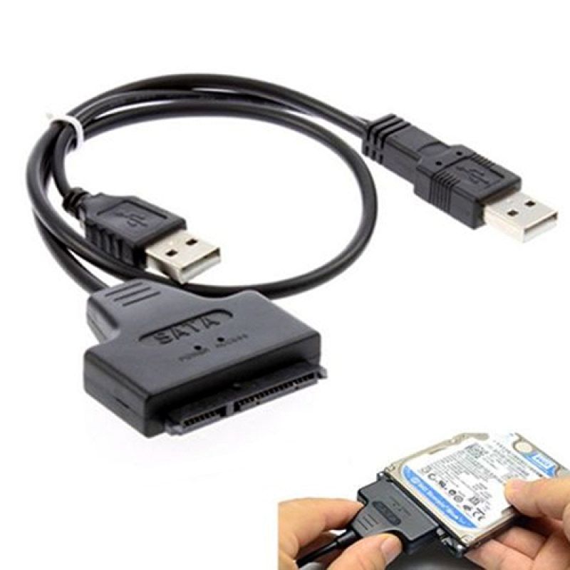 Hard Disk Drive SATA 7+15 Pin 22 To USB 2.0 Adapter Cable