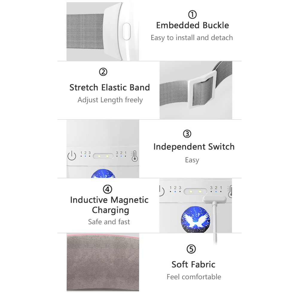 Menstrual Heating Pad Portable Inductive Magnetic Charging