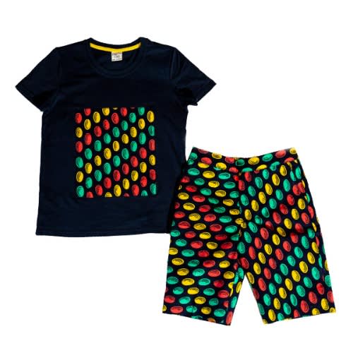 African Prints Short With Tshirt