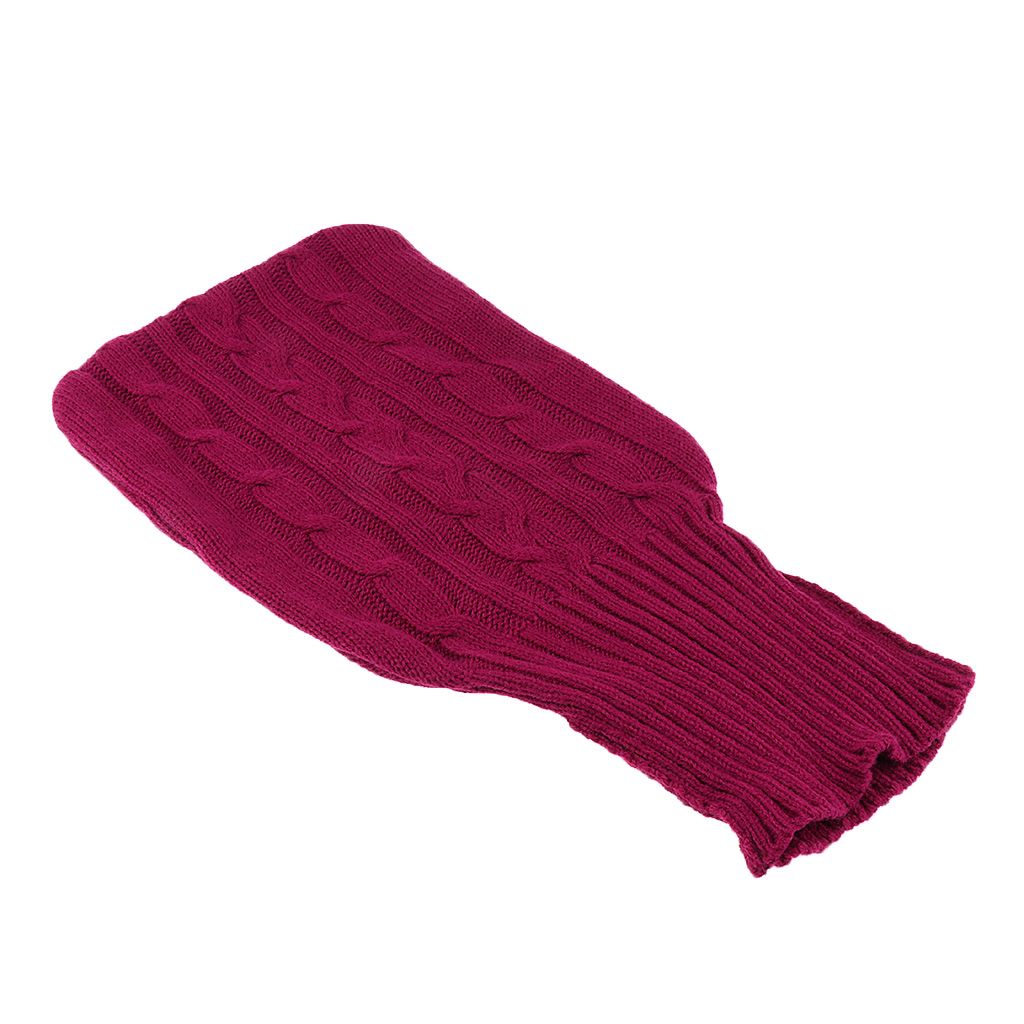 Thick Fleece Soft Knitted Cover For 2L Cold Hot Water Bottle Pink