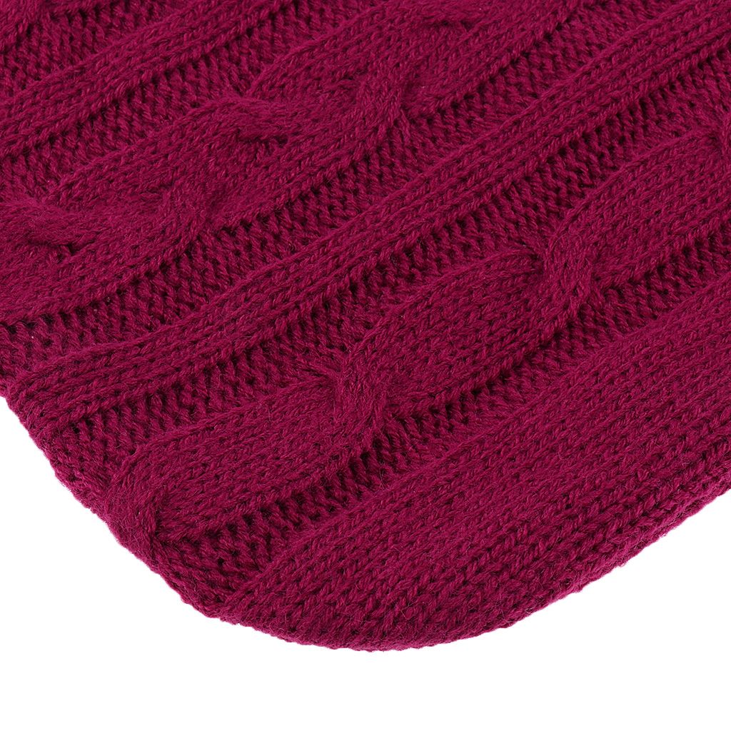 Thick Fleece Soft Knitted Cover For 2L Cold Hot Water Bottle Pink