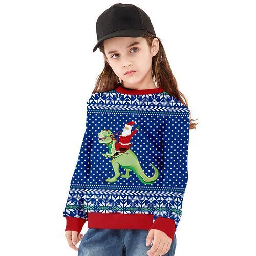 Parent Child Dinosaur Long Sleeve Sweater---ChildBAX014-BJQ007