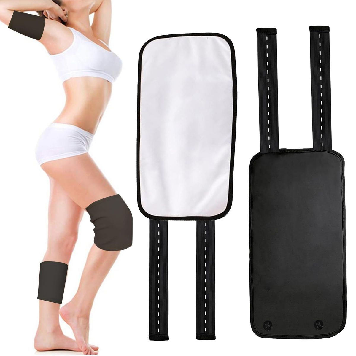 Castor Oil Leg Packs Organic Castor Oil Compress Kit for Calf Black