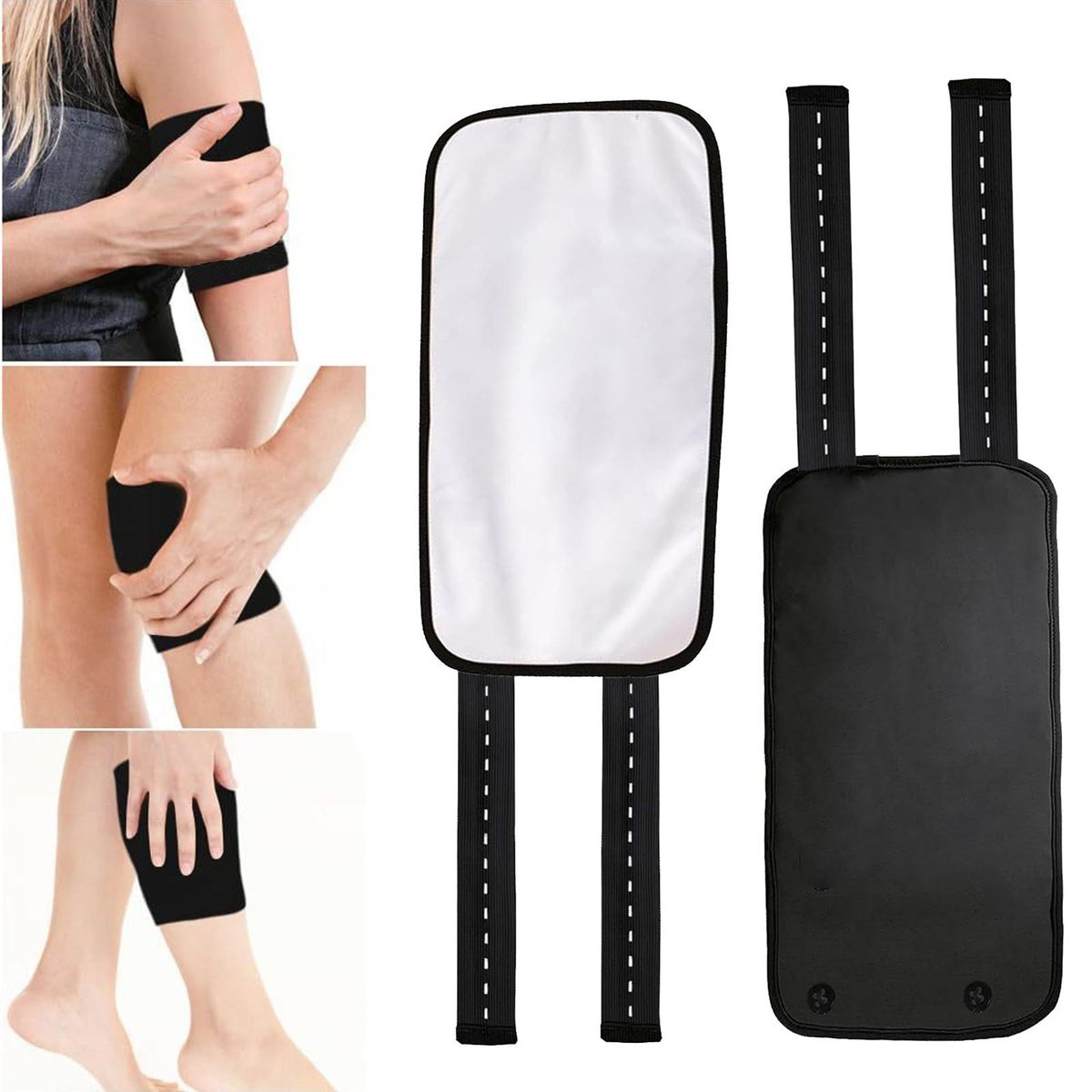 Castor Oil Leg Packs Organic Castor Oil Compress Kit for Calf Black