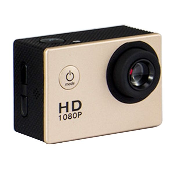HAMTOD HF40 Sport Camera With 30m Waterproof Case, Generalplus 6624, 2.0 Inch LCD Screen(Gold)