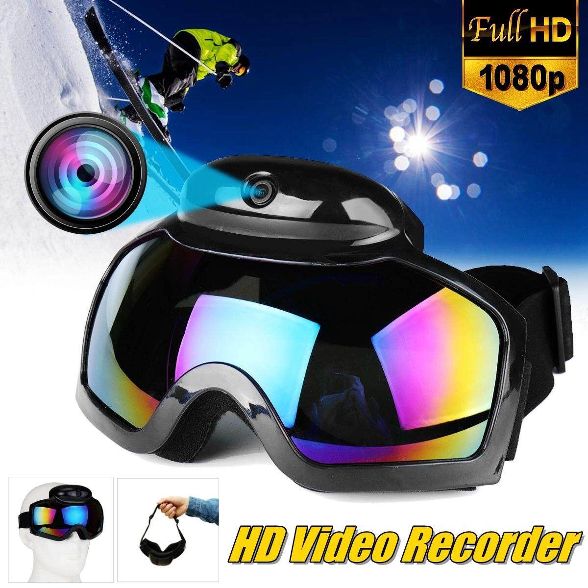 1080P HD Camera Glasses Recorder Hidden Sunglasses Cam Eyewear Ski Skate SD TF