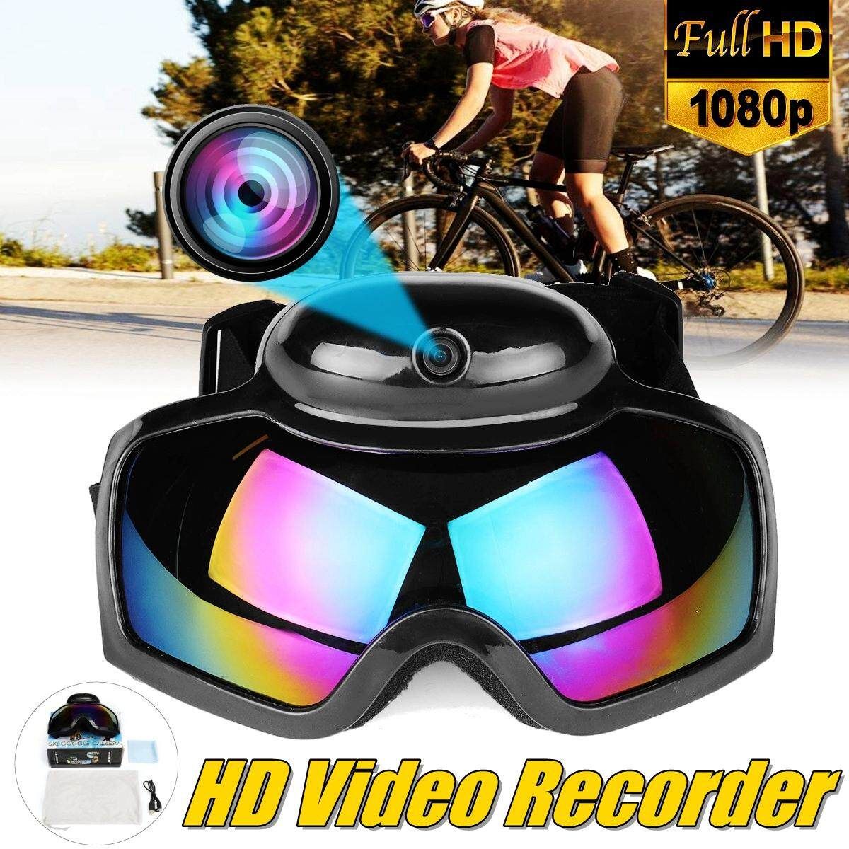 1080P HD Camera Glasses Recorder Hidden Sunglasses Cam Eyewear Ski Skate SD TF
