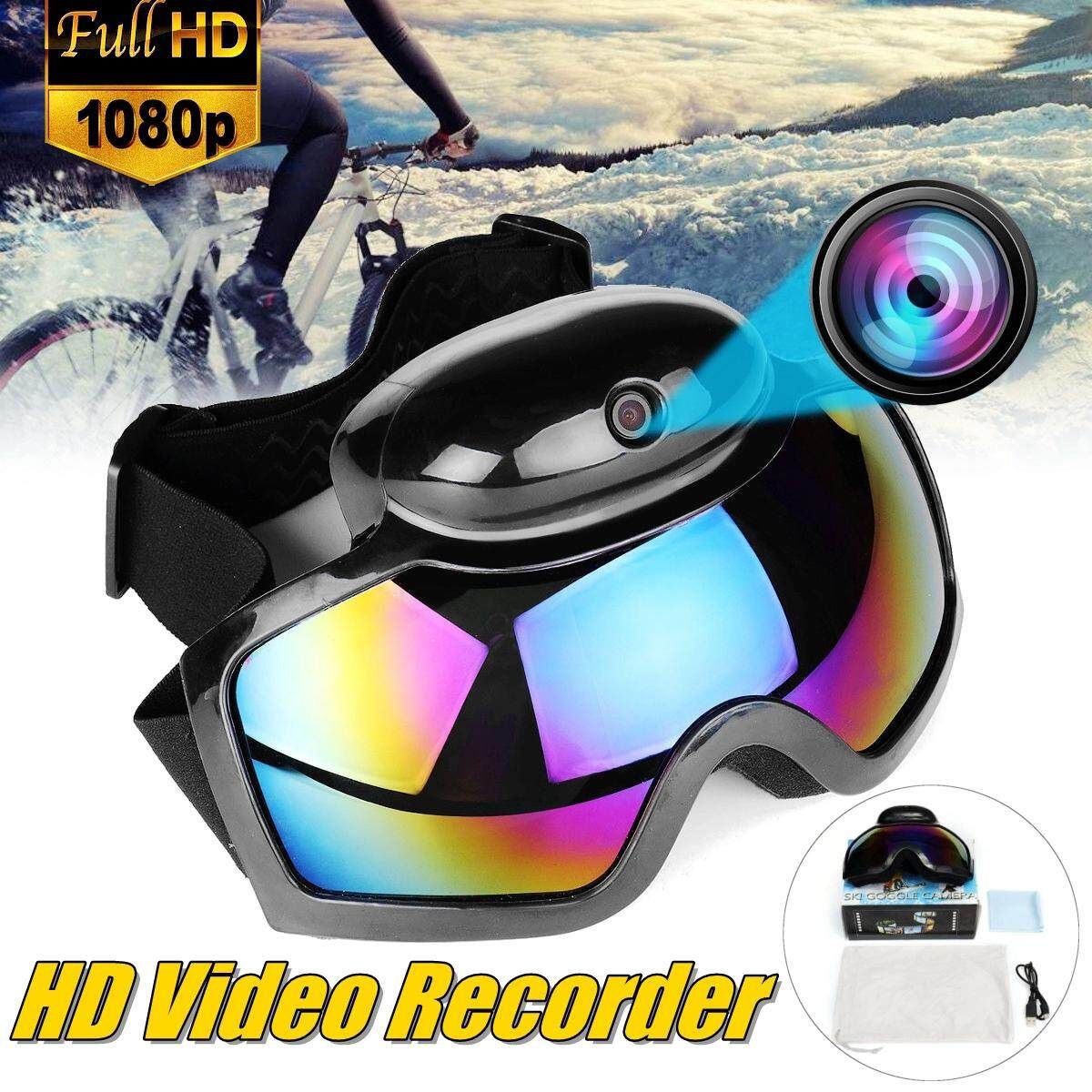 1080P HD Camera Glasses Recorder Hidden Sunglasses Cam Eyewear Ski Skate SD TF